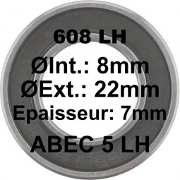 Roulement 608 LH 8x22x7