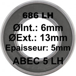 Roulement 686 LH 6x13x5