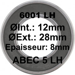 Roulement 6001 LH 12x28x8