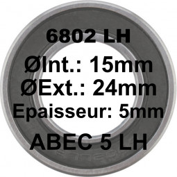 Roulement 6802 LH 15x24x5