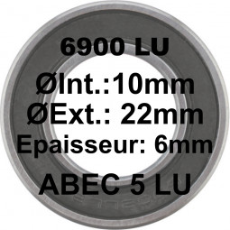 Roulement 6900 LU 10x22x6